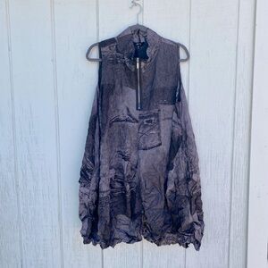 Y2K Comfy U.S.A. Trompe L’Oeil Denim Print Tunic